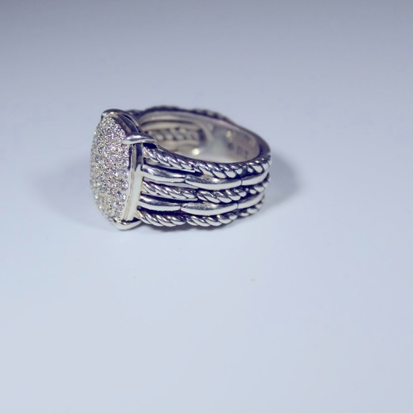David Yurman Rising Tides Ring with Diamonds SZ:8! - Picture 5 of 12